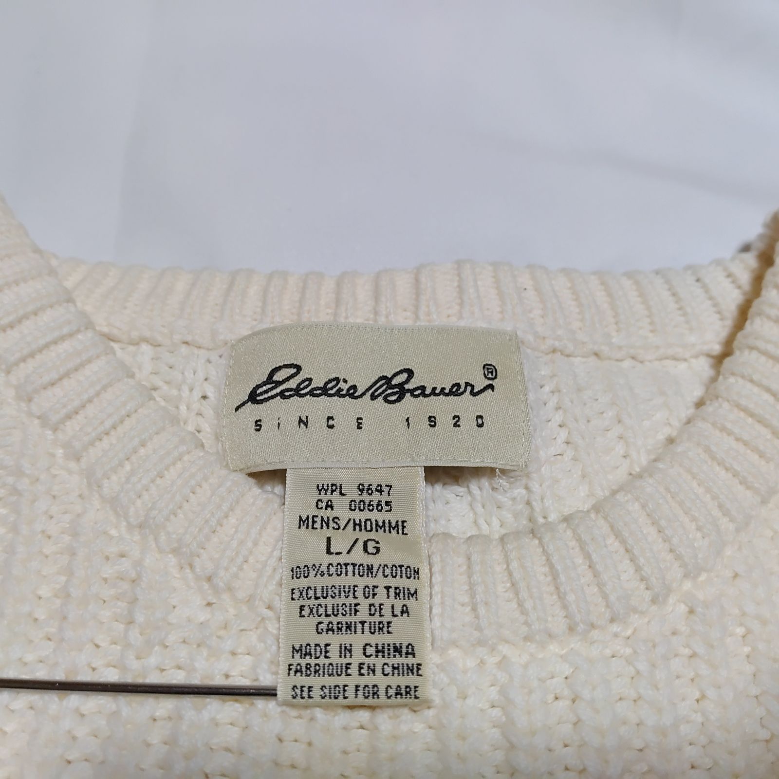 Eddie Bauer エディーバウアー クルーネック コットンニットセーター 