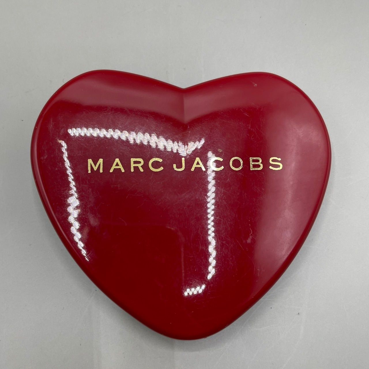 美品 MARC JACOBS マークジェイコブス 手鏡 ミラー 両面 ハート型 ロゴ 
