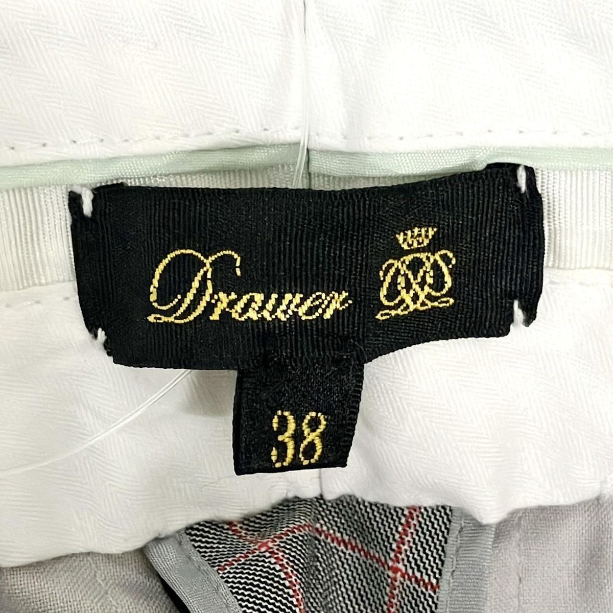 Drawer(ドゥロワー) パンツ サイズ38 M レディース美品 - 黒×白×レッド