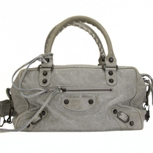 バレンシアガ BALENCIAGA ザ・ボックス 2WAYバック レザー グレー