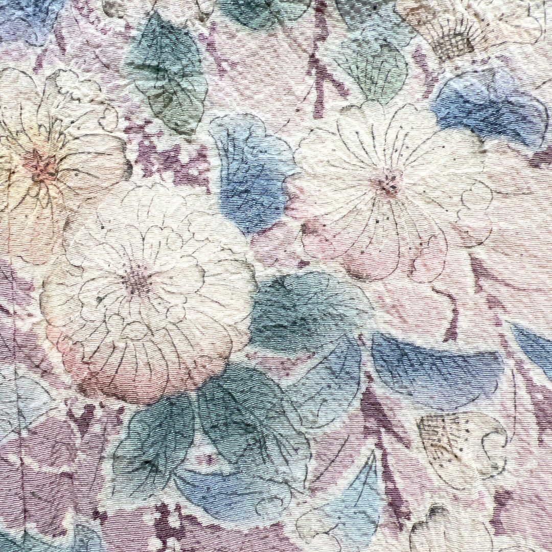 訪問着 絞り 辻ヶ花 藤 幻想的 紋無し 着物 013b d ms 【公式通販】