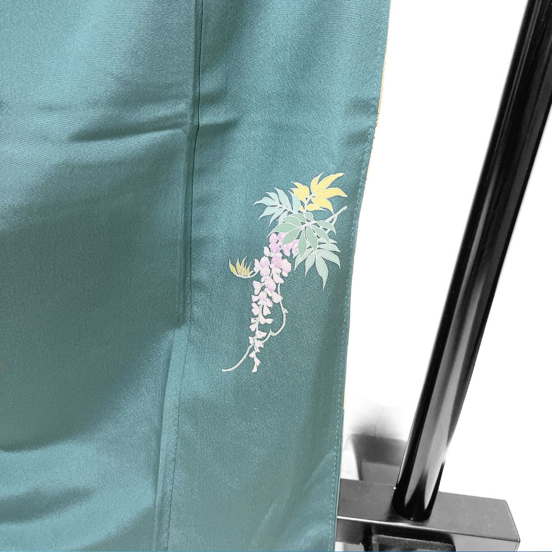 色留袖 金彩 花車 牡丹 鴛鴦 観世水 花模様 着物 013b d ms 【公式通販】