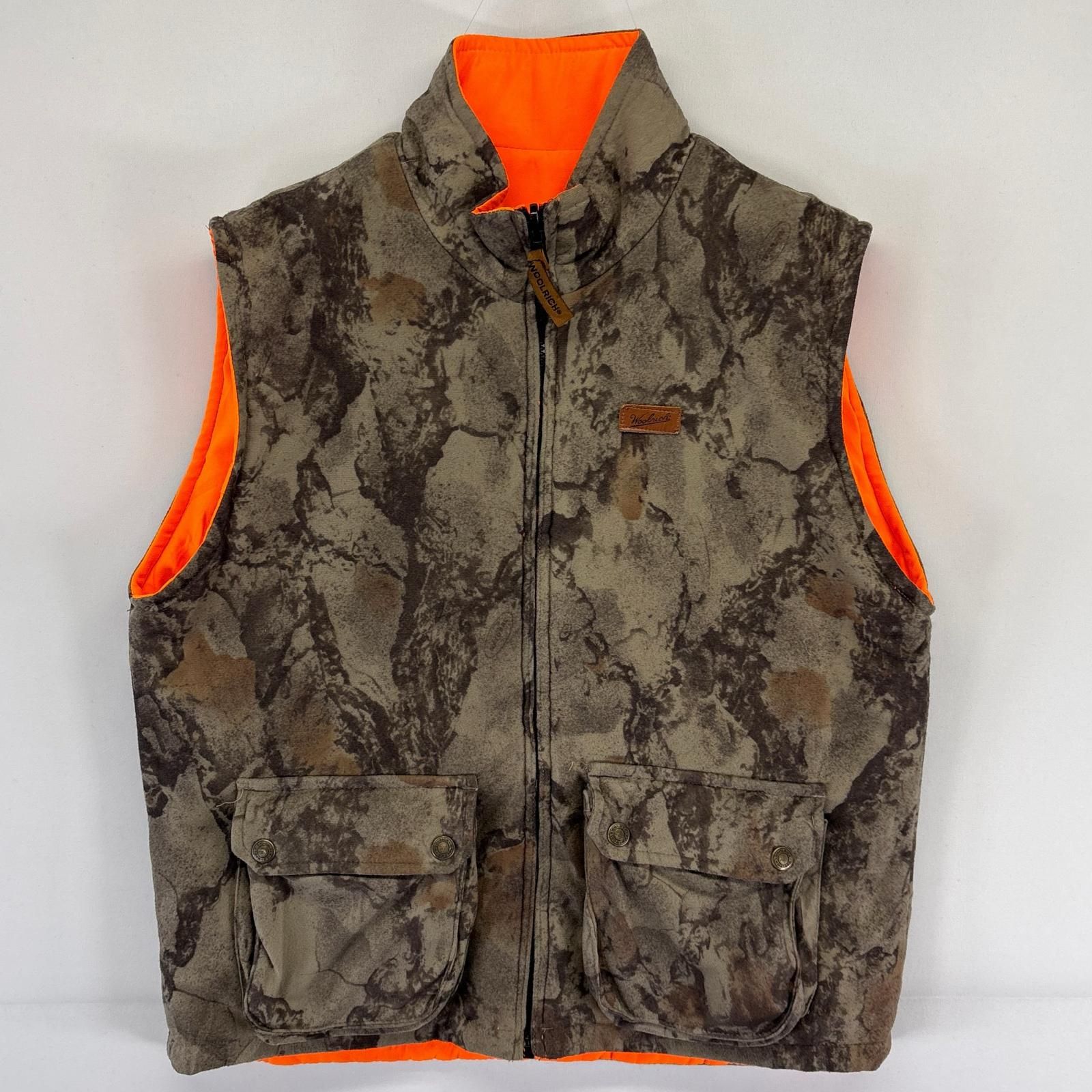 古着 ウールリッチ WOOLRICH ベスト 中綿ベスト リバーシブル リアル