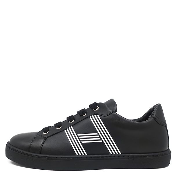 エルメス HERMES スニーカー アヴァンタージュ レザー ブラック #40.5 