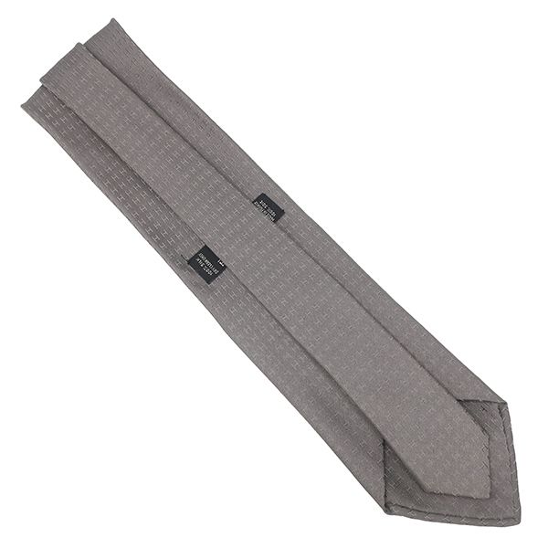 エルメス HERMES ネクタイ クラヴァット ファソネ H シルク グレー H柄