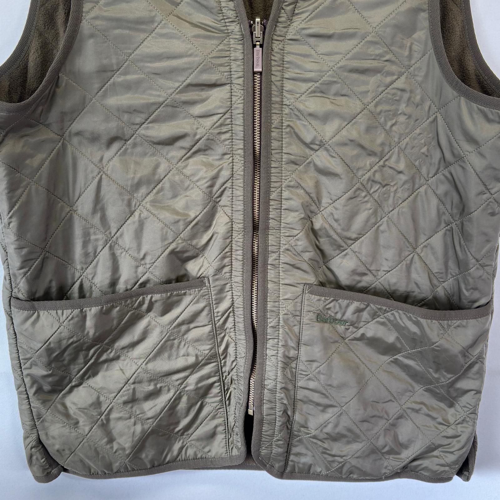 古着 バブアー Barbour ベスト キルティングベスト リバーシブル