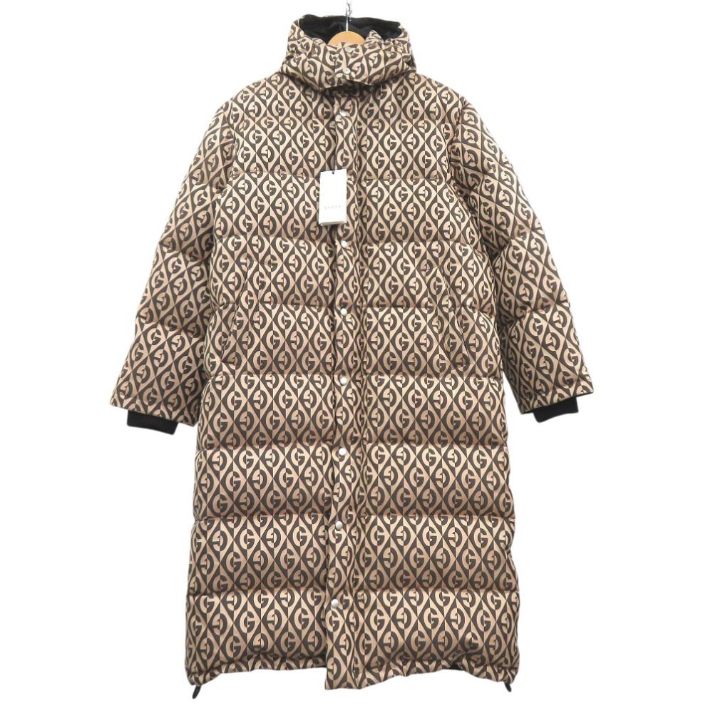 新品同様 グッチ Gロゴ ダウンロングコート 595475 Z8AFE ダウン