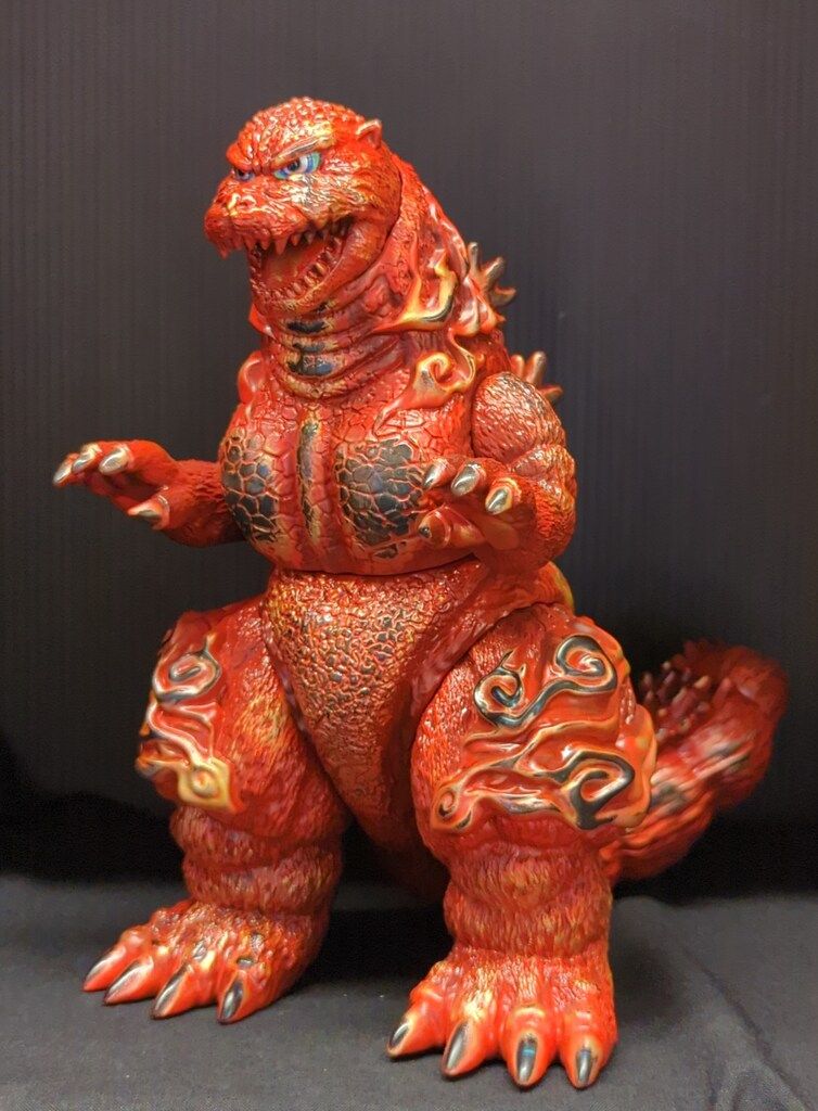 T-BASE GODZILLA VINYL ART BURNING COLLECTION Frog Tree ゴジラ1995