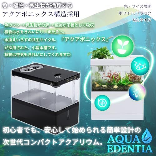 アクアエデンティア】小型オーバーフロー水槽セット USBポート内蔵 