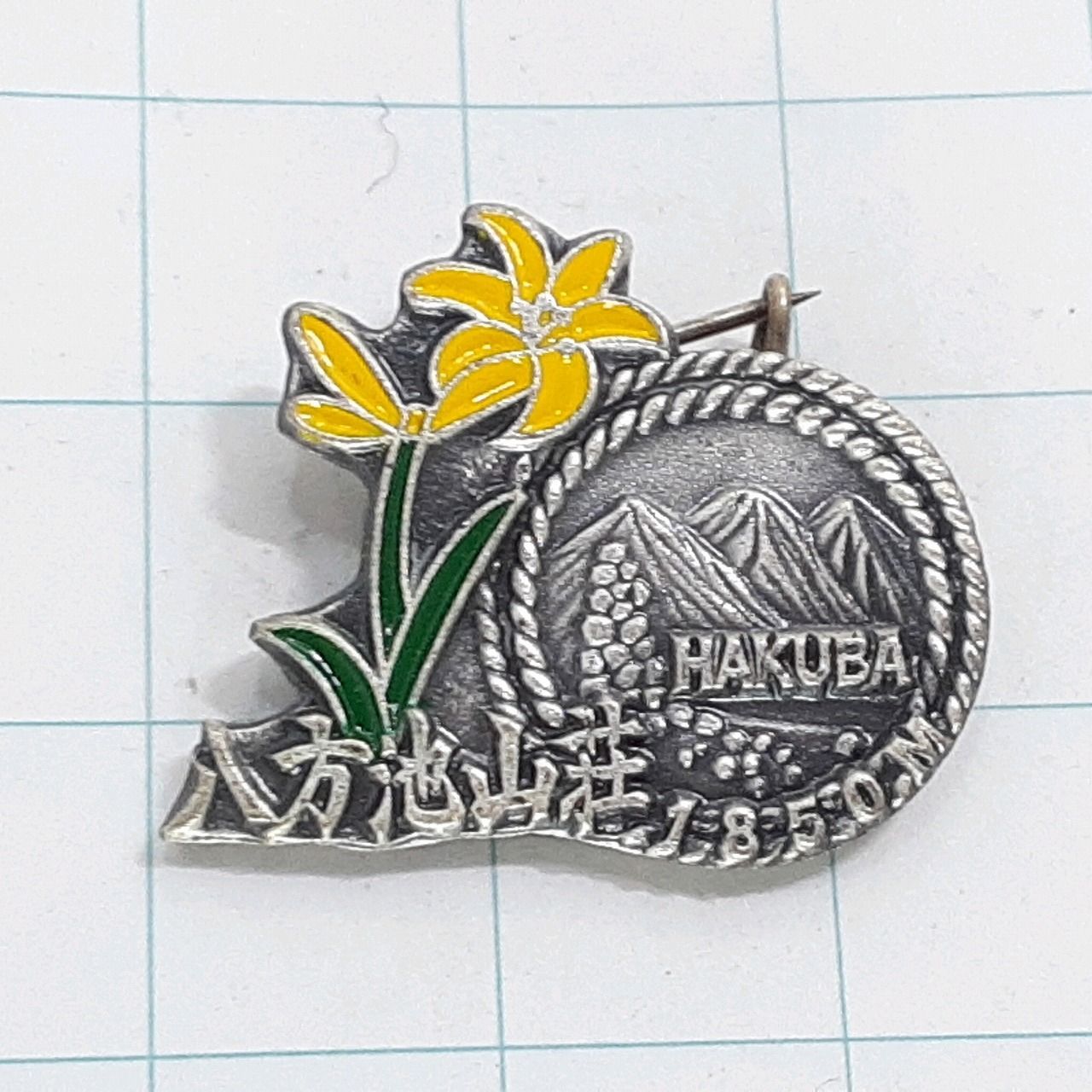 白馬 八方池山荘 1850M 登山 観光 旅行 記念 山バッジ ピンバッジ PINS