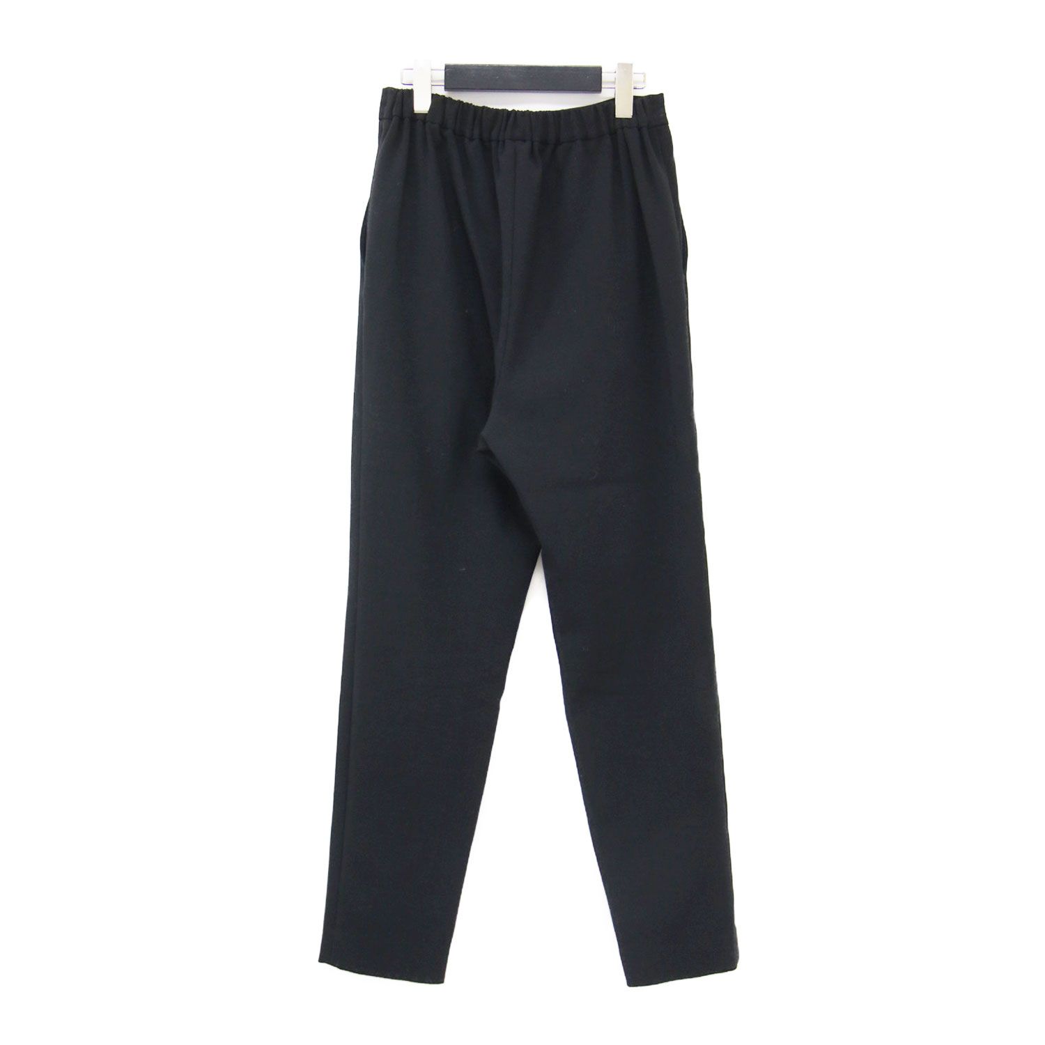 ENFOLD ウエストゴム　テーパードパンツ　ブラック ENFOLD エンフォルド パンツ ブラック 黒 サイズ:38(M) | 22秋冬 ゴム