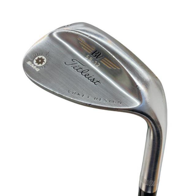 コース未使用【左利き】タイトリスト VOKEY SM4 ウェッジ 58° 中古】 タイトリスト VOKEY SPIN MILLED SM4 ツアークロム 58°/12