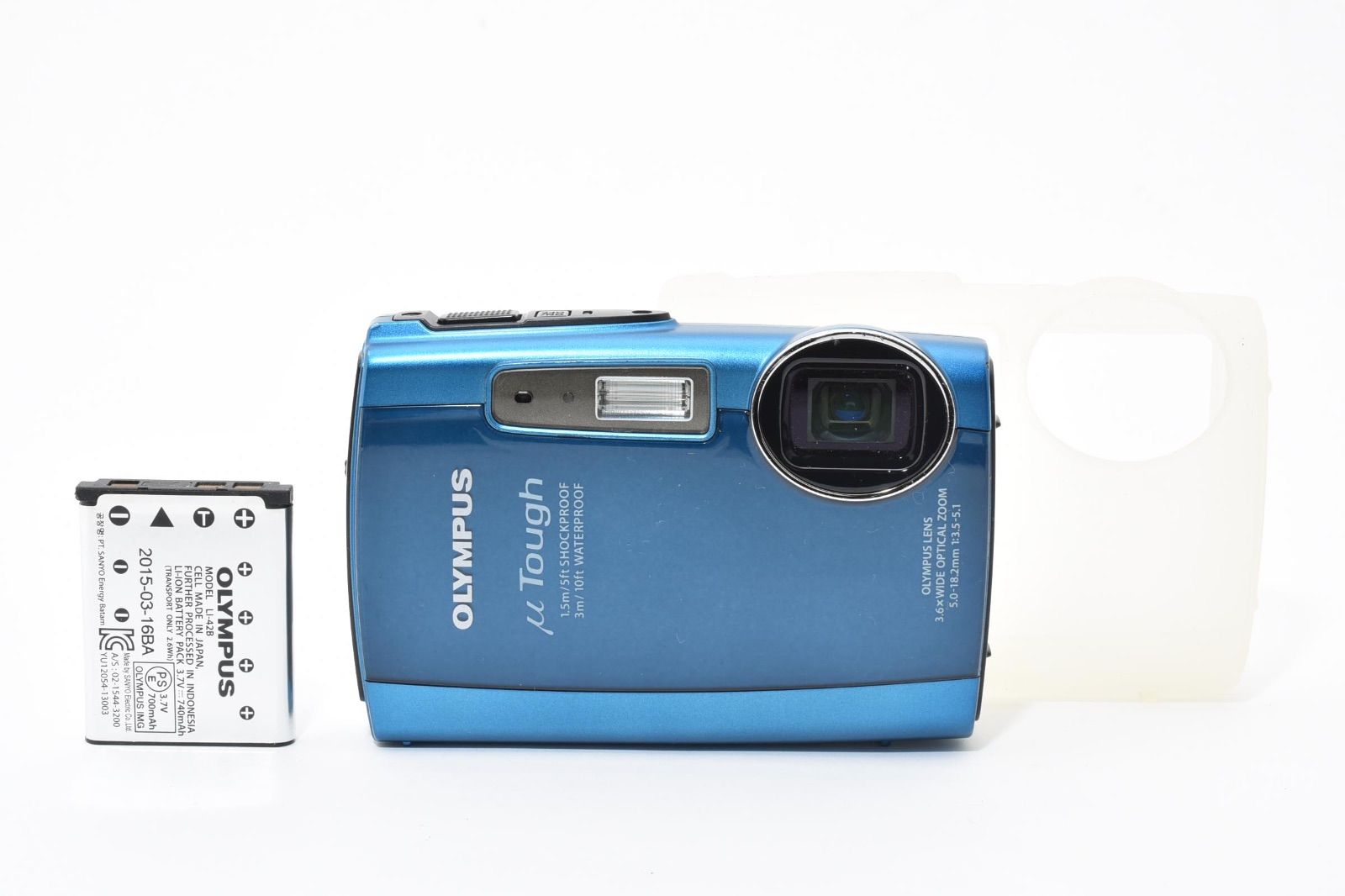 美品】オリンパス OLYMPUS μ TOUGH-3000 ブルー コンパクトデジタル