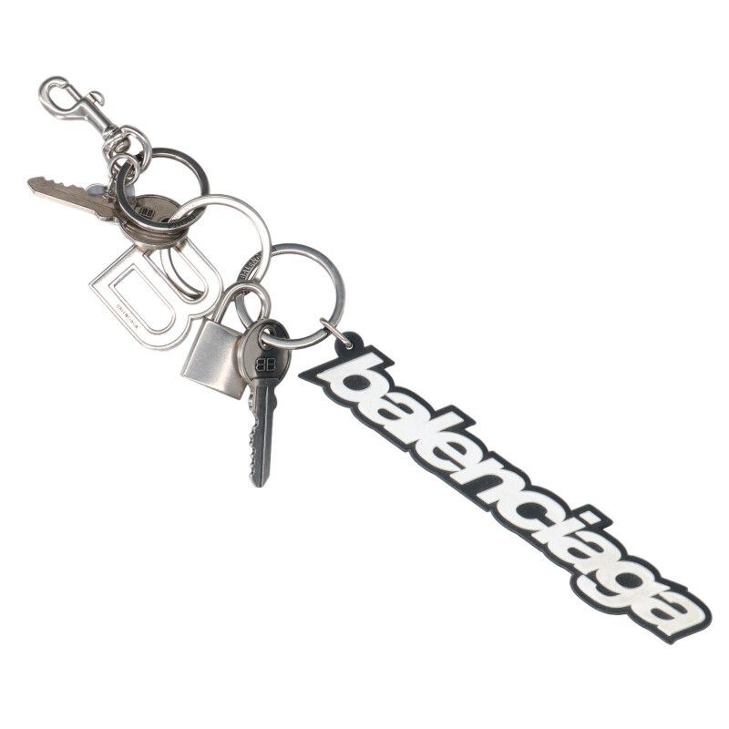 バレンシアガ 793442/Kit チャーム ラバーロゴキーリングチャーム