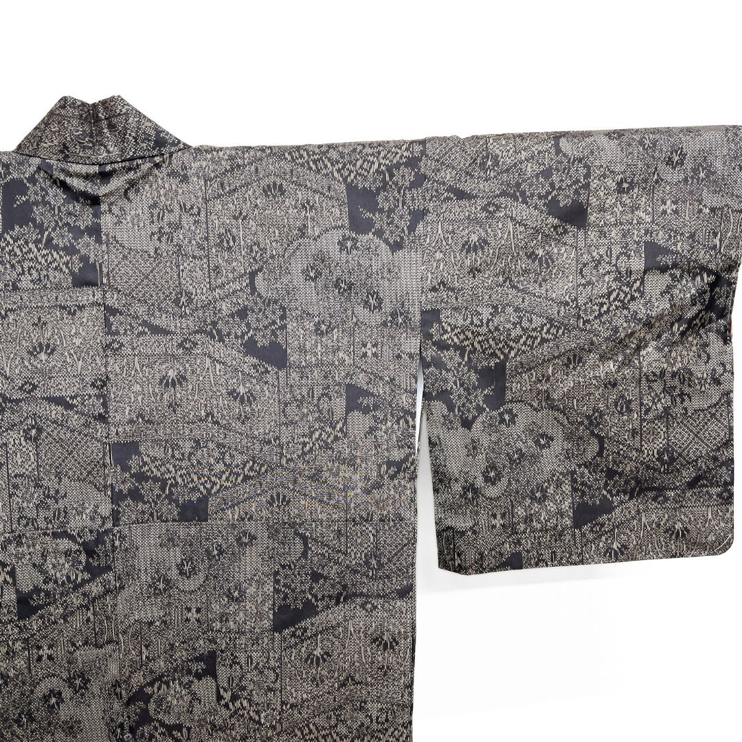 大島紬 未着用 小紋 雲 花模様 菱 泥染 着物 013b d ms - メルカリ