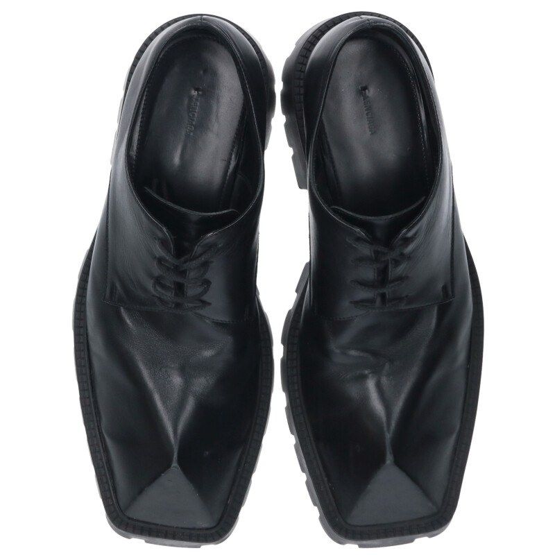 バレンシアガ 656977 RHINO リノダービーレザーシューズ メンズ 42