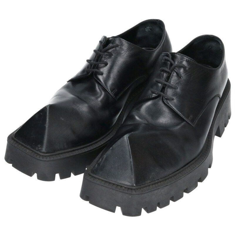 バレンシアガ 656977 RHINO リノダービーレザーシューズ メンズ 42