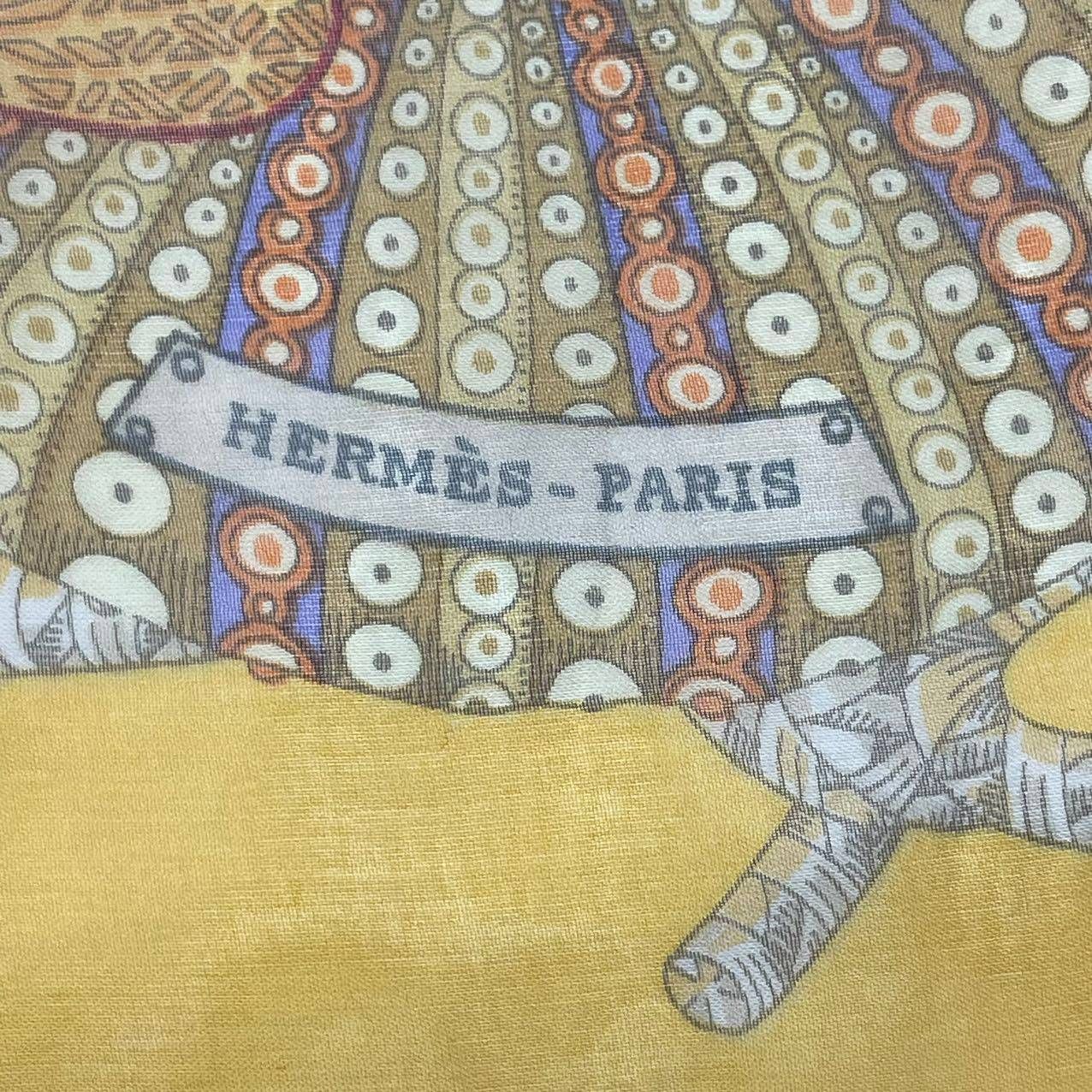 極美品 HERMES エルメス スカーフ シルク カレ90 魚 Grands Fonds 深海