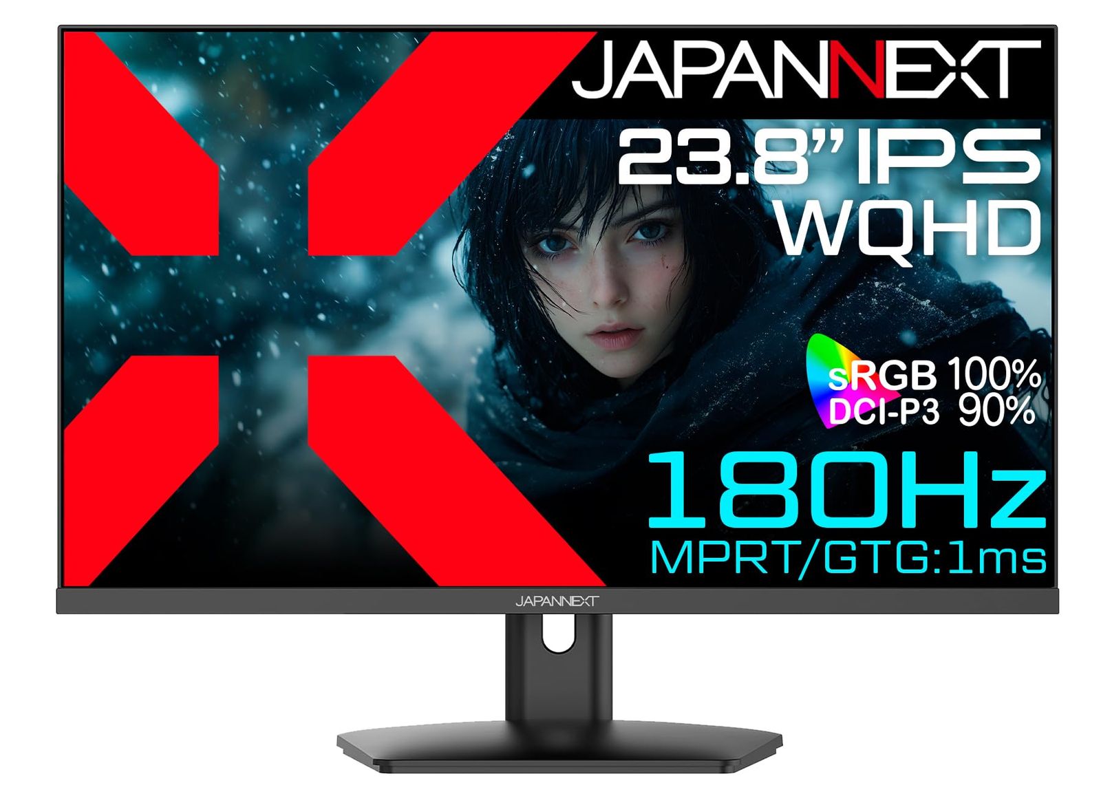 新品 JAPANNEXT 23.8インチ IPSパネル 180Hz WQHD(2560x1440)解像度