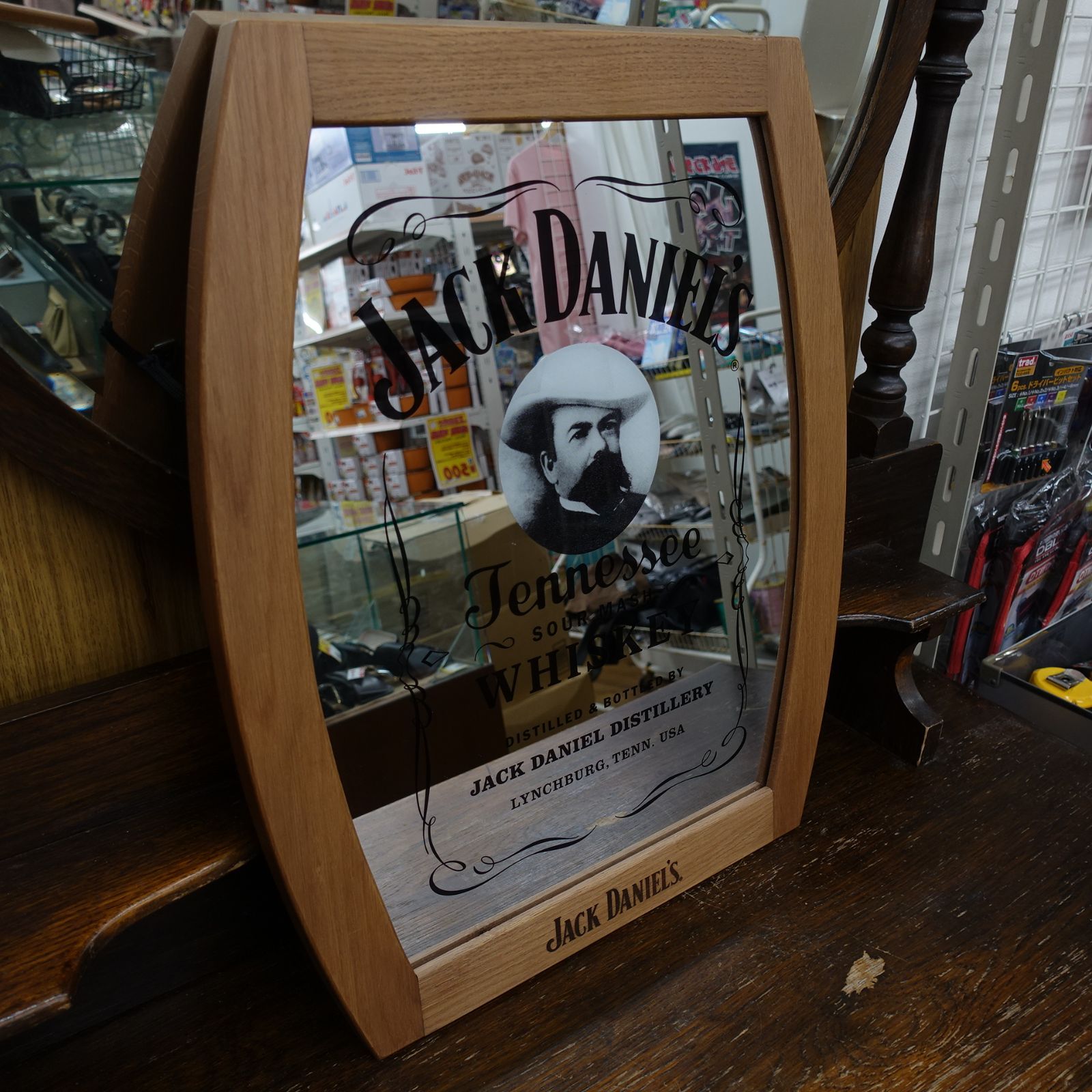 非売品！ジャックダニエル Jack Daniel's パブミラー 壁掛け