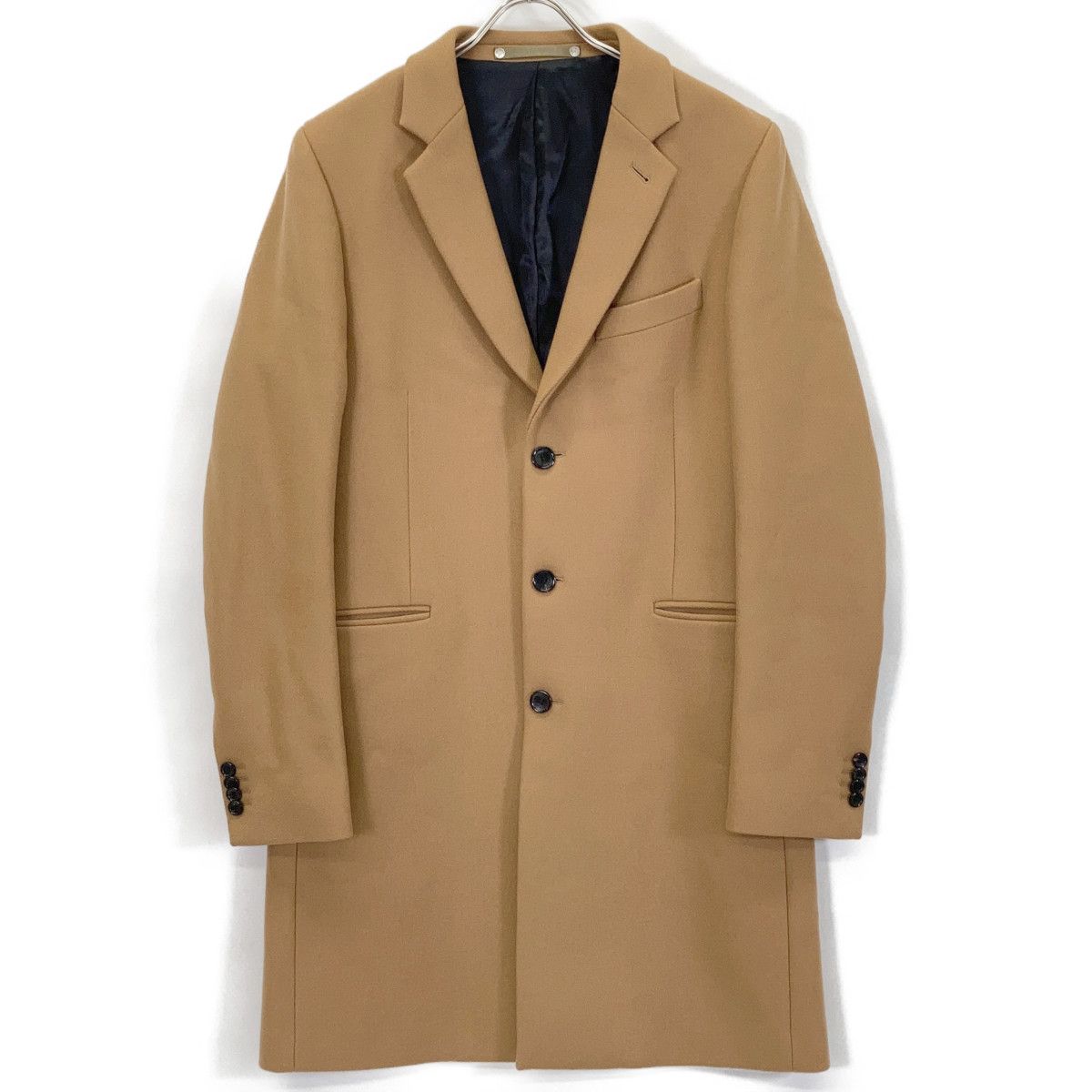 PaulSmith ポールスミス ﾌﾞﾗｳﾝ ｳｰﾙ100 3B ﾁｪｽﾀｰｺｰﾄ - メルカリ