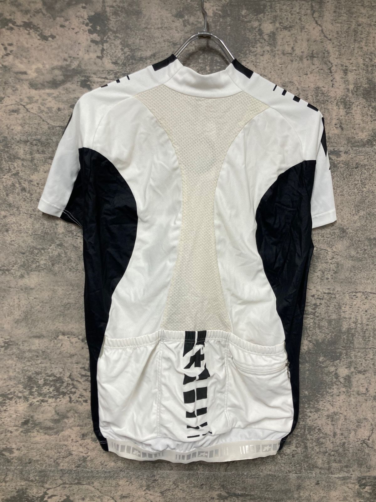 JQ968 アソス ASSOS SS.MILLE 半袖 サイクルジャージ 白 S ※シミ