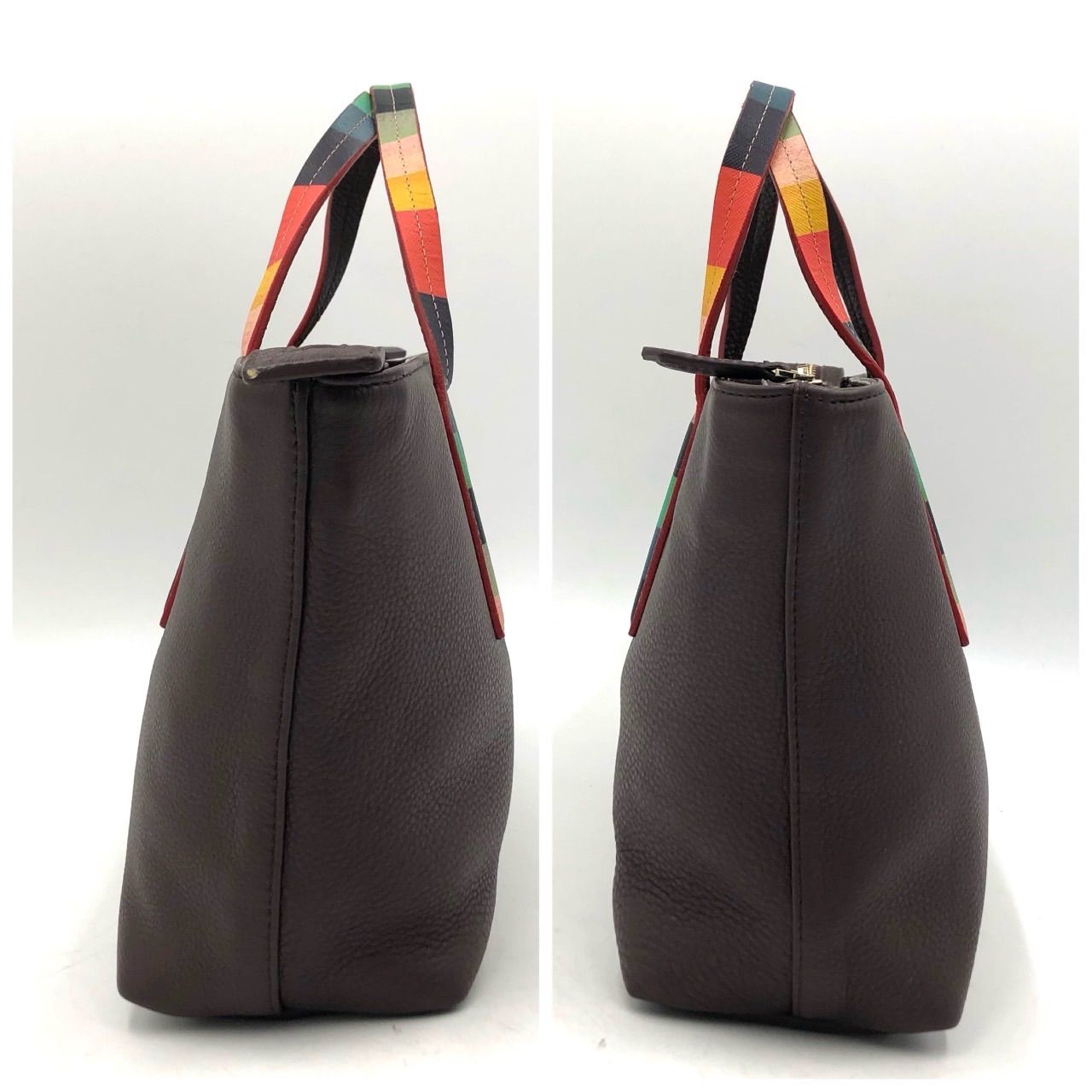 Paul Smith　マルチストライプ　レザー　ショルダーバッグ　ハンドバッグ ポールスミス ハンドバッグ アーティストストライプ マルチストライプ