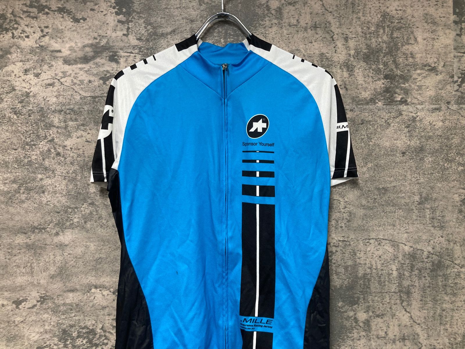 JQ944 アソス ASSOS SS.MILLE 半袖 サイクルジャージ 白 水色 M - メルカリ