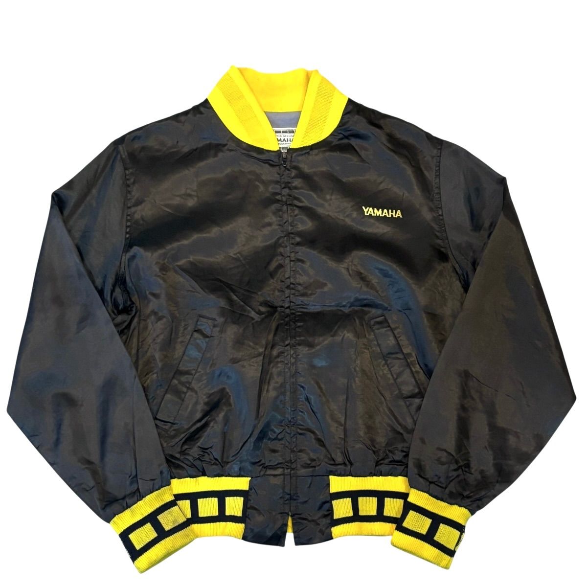 80s YAMAHA Racing JKT ヤマハ レーシングジャケット L 黄黒 Kenny