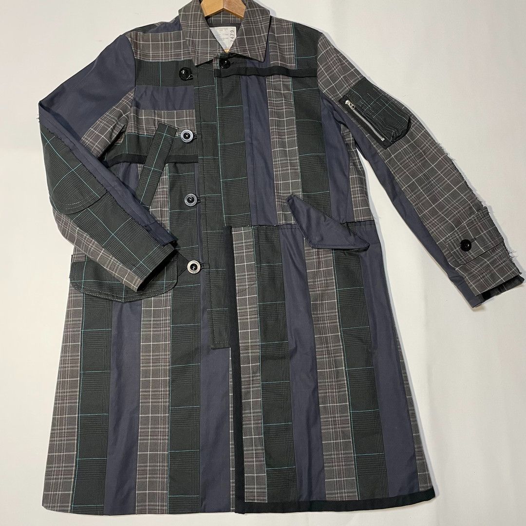 sacai サカイ パッチワーク コート ミリタリーMA1ドッキング - メルカリ