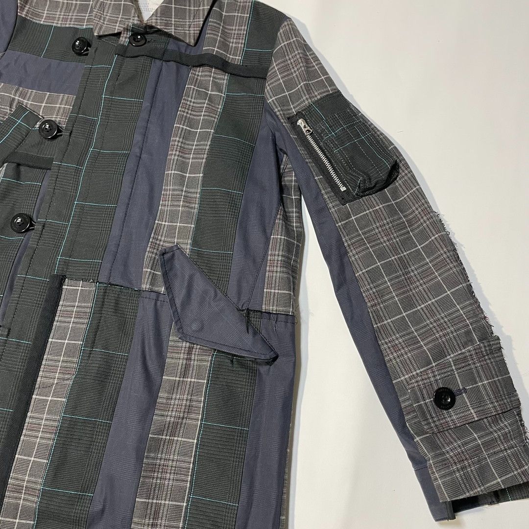 sacai サカイ パッチワーク コート ミリタリーMA1ドッキング - メルカリ