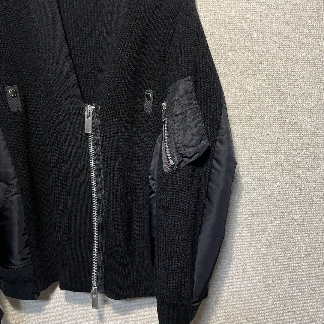 MA1 ドッキング　ミリタリー　カーディガン　 ★sacai好きな人におすすめ★ sacai サカイ ミリタリー MA1 ドッキング カーディガン ニット - メルカリ