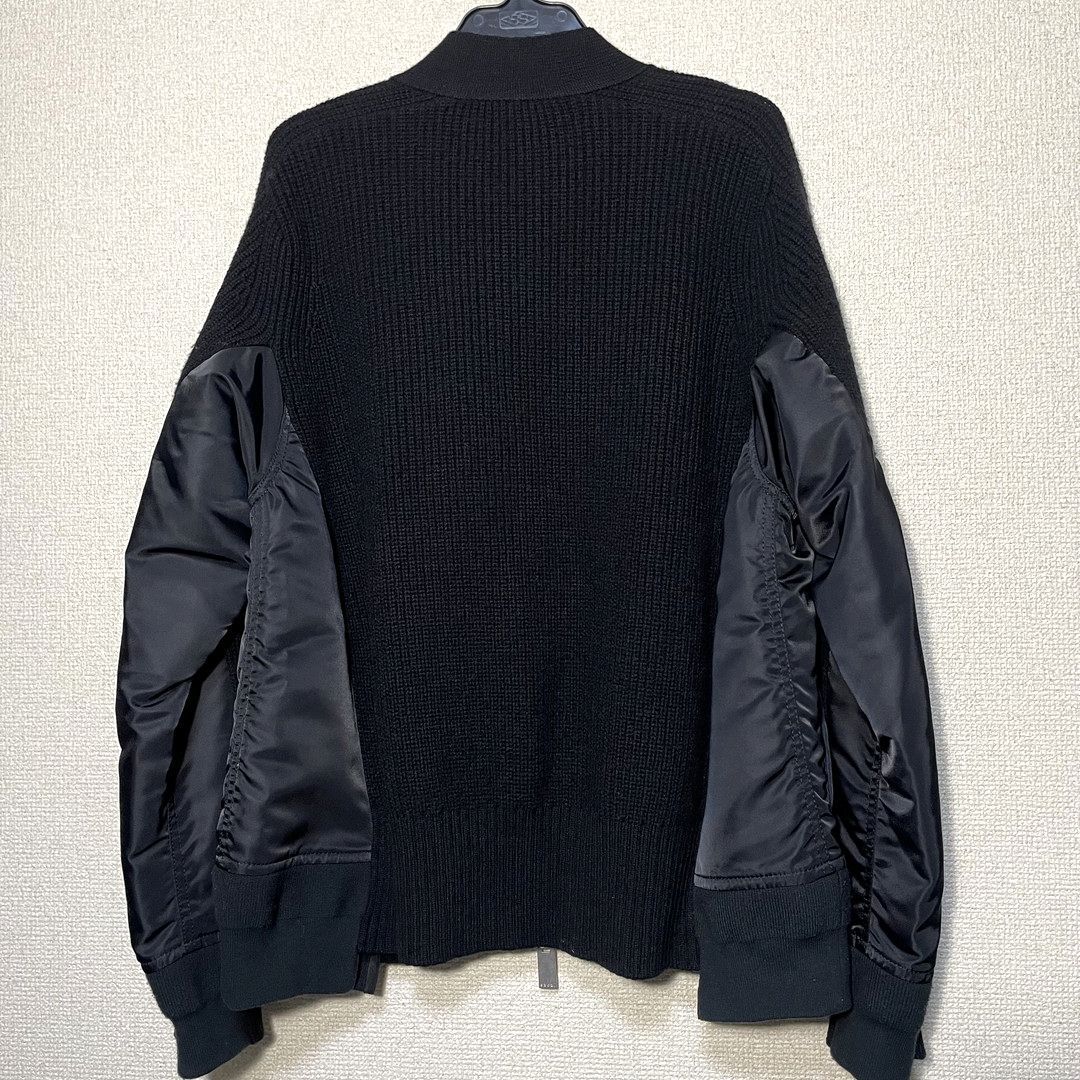 sacai サカイ ミリタリー MA1 ドッキング カーディガン ニット - メルカリ