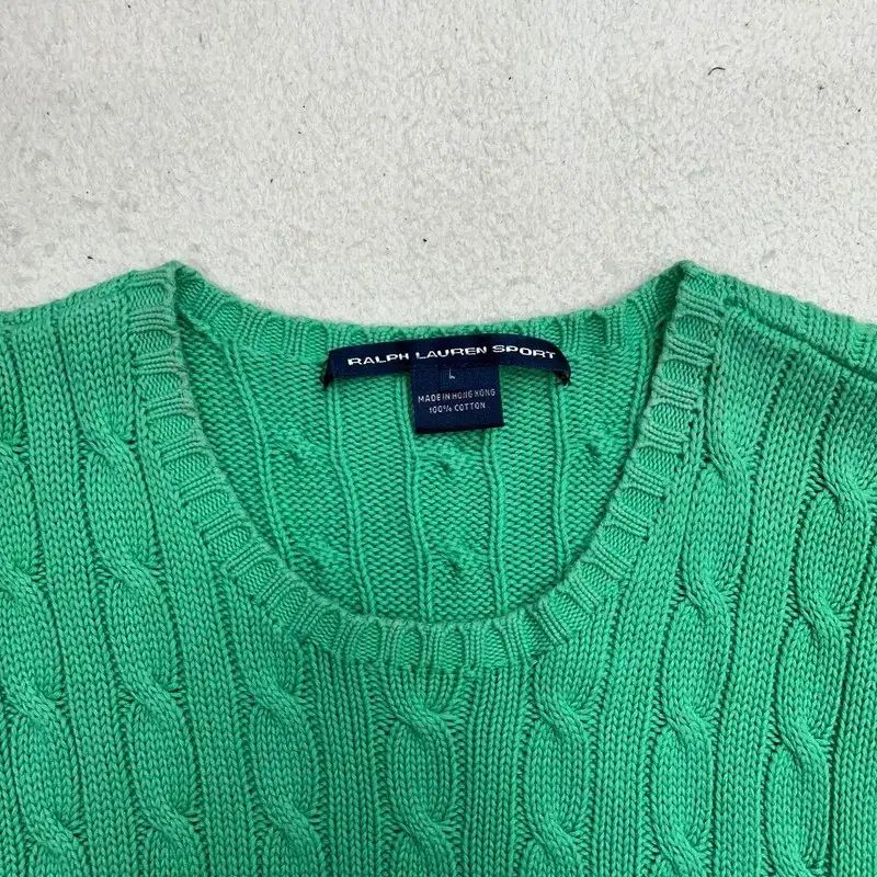 新品 ポロ ラルフローレン ニット L グリーン ポロラルフローレン イェロー ポニー グリーン ケーブル ニット L