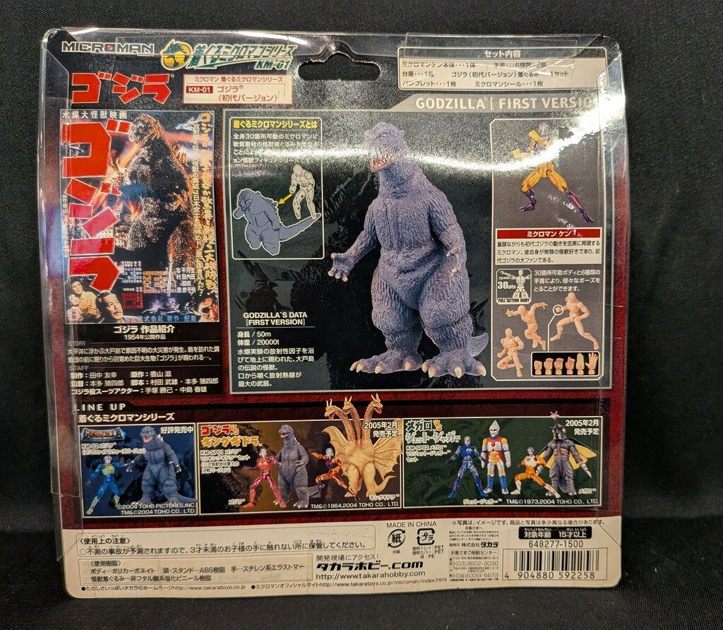 タカラ ミクロマン 着ぐるミクロマンシリーズ ゴジラ(初代バージョン