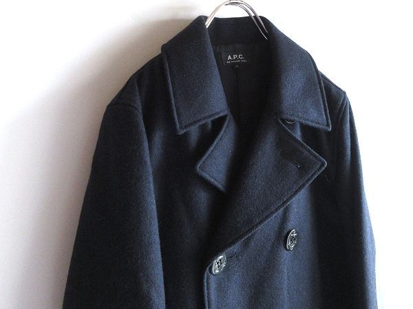 A.P.C. アーペーセー フランス製生地使用 レザーエルボーパッチ ウール
