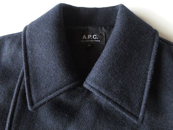 A.P.C. アーペーセー フランス製生地使用 レザーエルボーパッチ ウール