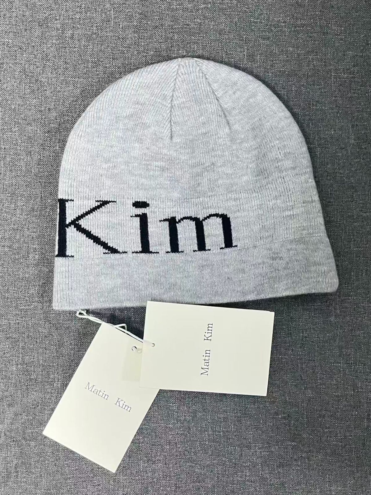 Matin Kim マーティンキム ビーニー ニット帽 グレー フリーサイズ