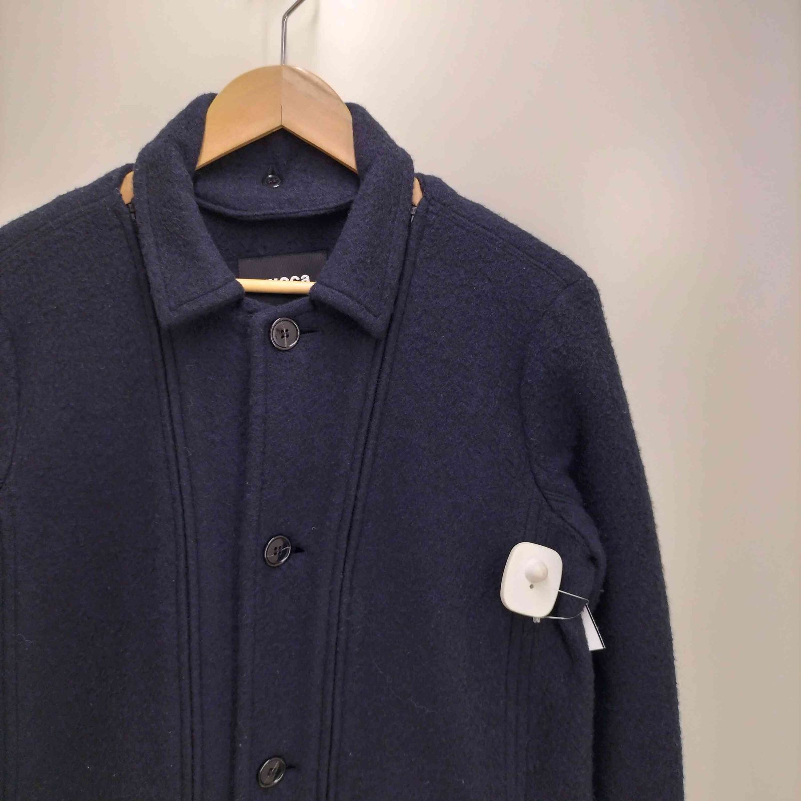 ズッカ ZUCCa 00s フロントジップディティール 裏地フリース ウール