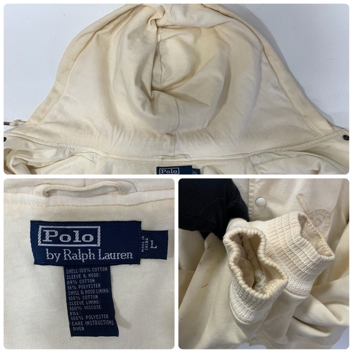 ポロラルフローレン Polo by Ralph Lauren スタジャン スウェット袖 