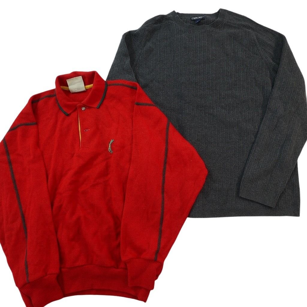 古着卸 まとめ売り セーター MIX 6枚セット (メンズ L ) ニットポロ