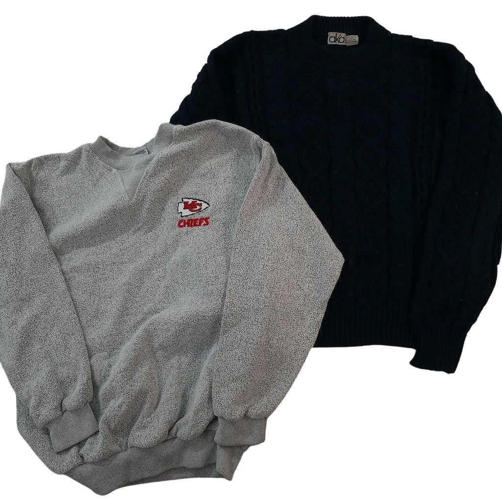 NFL チーフス　古着　まとめ売り 古着卸 まとめ売り セーター MIX 6枚セット (メンズ L ) ニットポロ