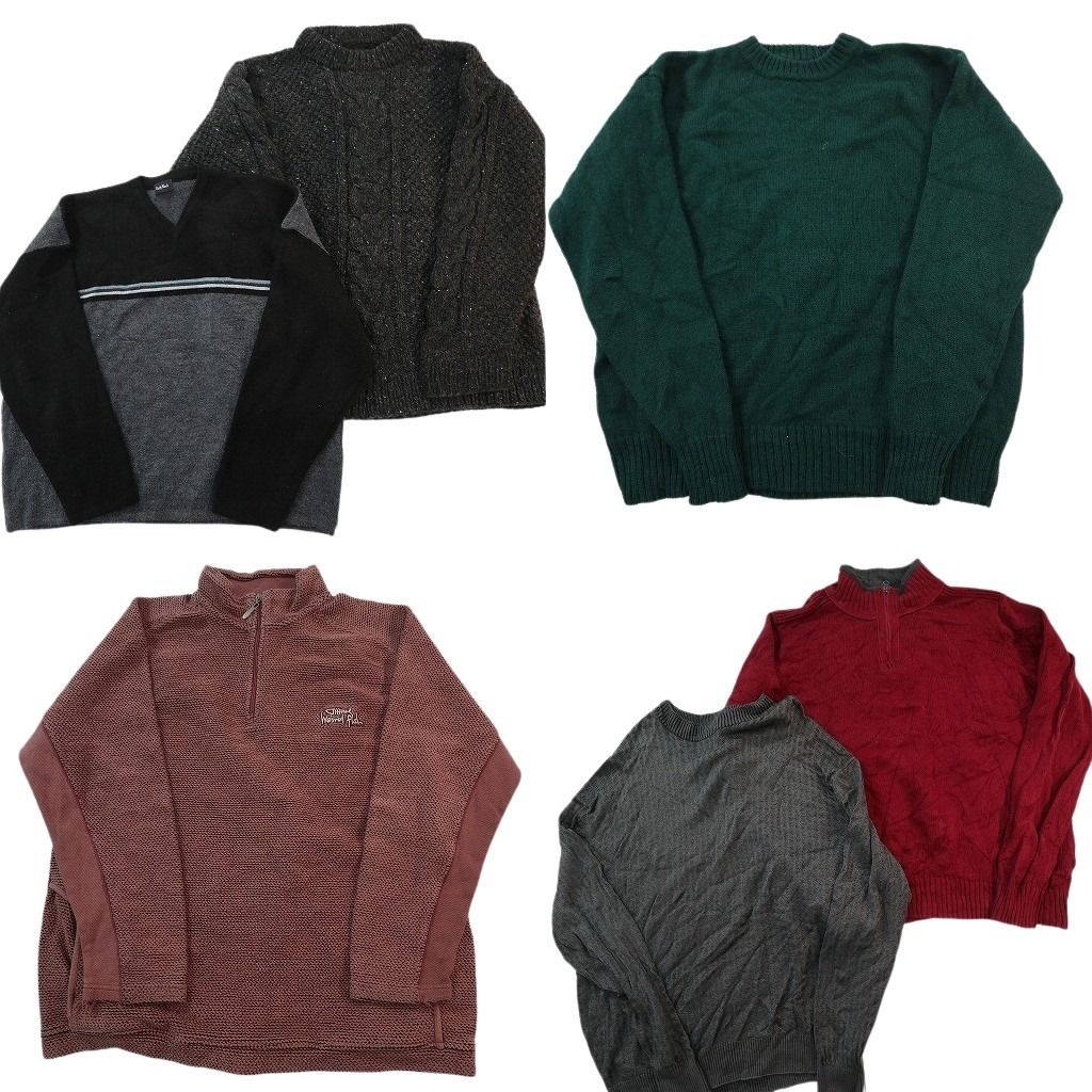 古着卸 まとめ売り セーター MIX 6枚セット (メンズ L ) ケーブル編み