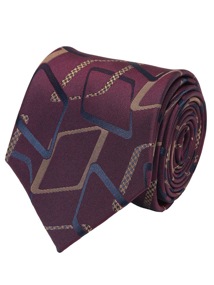 SAKAZEN (サカゼン) DESIGN in ITALY シルク混 幾何学柄 文様柄