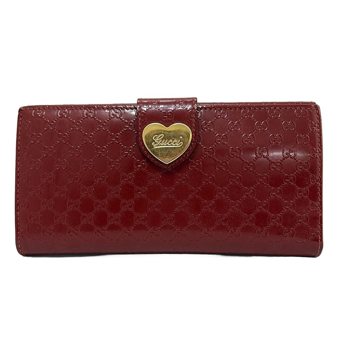 GUCCI(グッチ) 長財布 GG柄,マイクロGG 203550 ボルドー×ゴールド