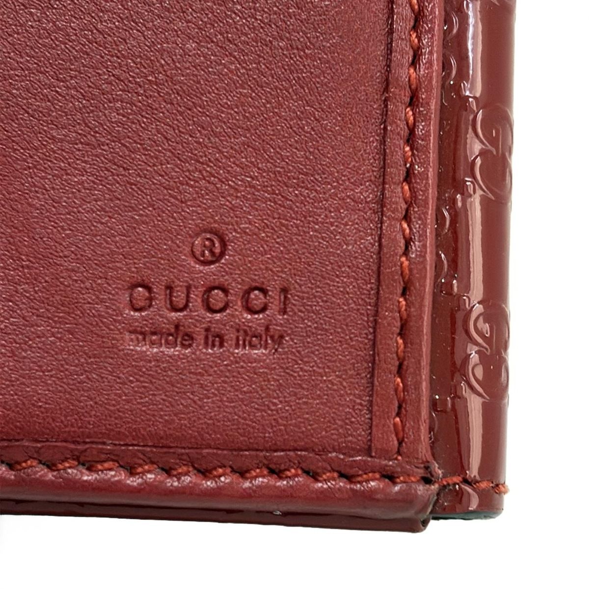 GUCCI(グッチ) 長財布 GG柄,マイクロGG 203550 ボルドー×ゴールド 
