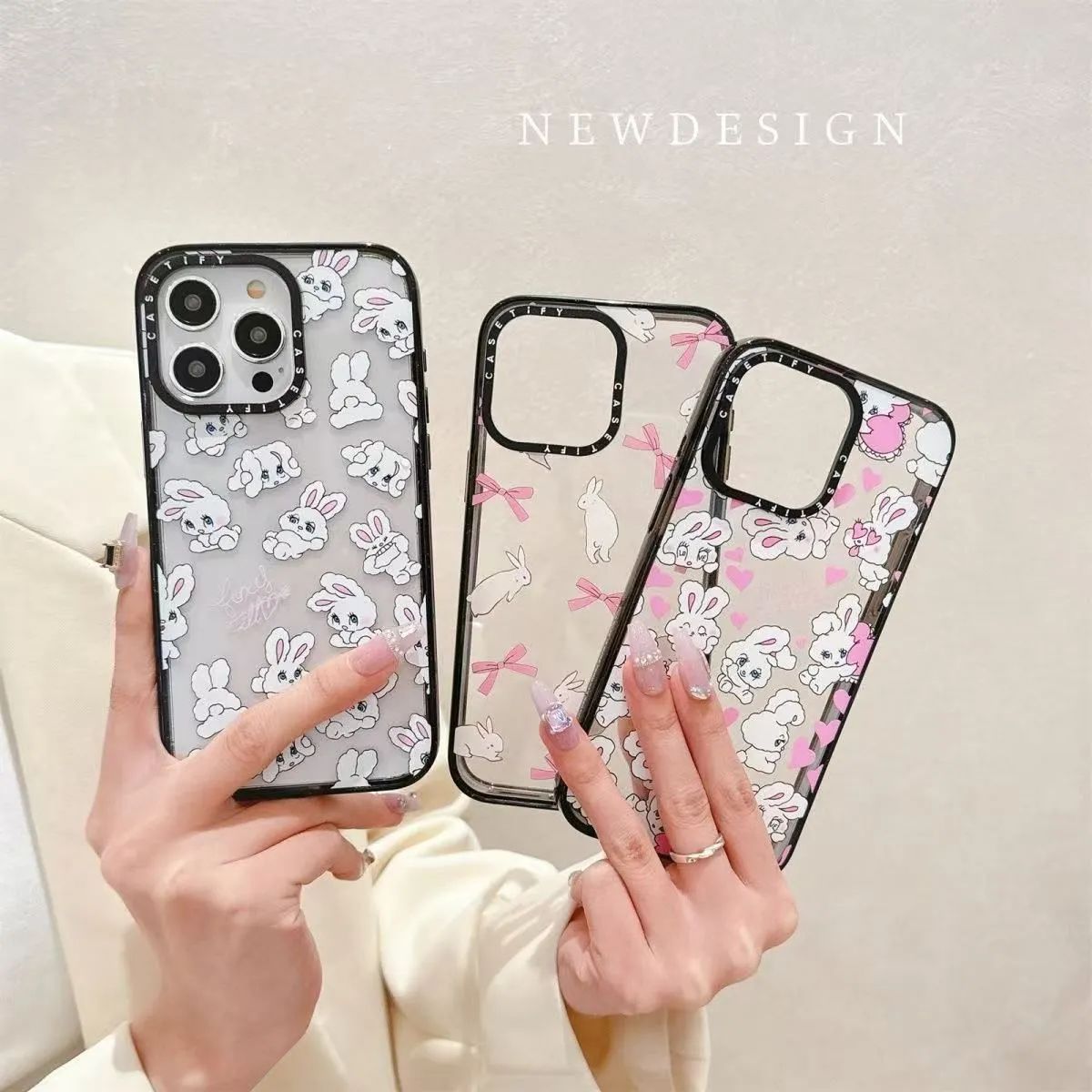 かわいいウサギ iPhoneケース CASETiFY Foxy iPhone17/iPhone17Pro