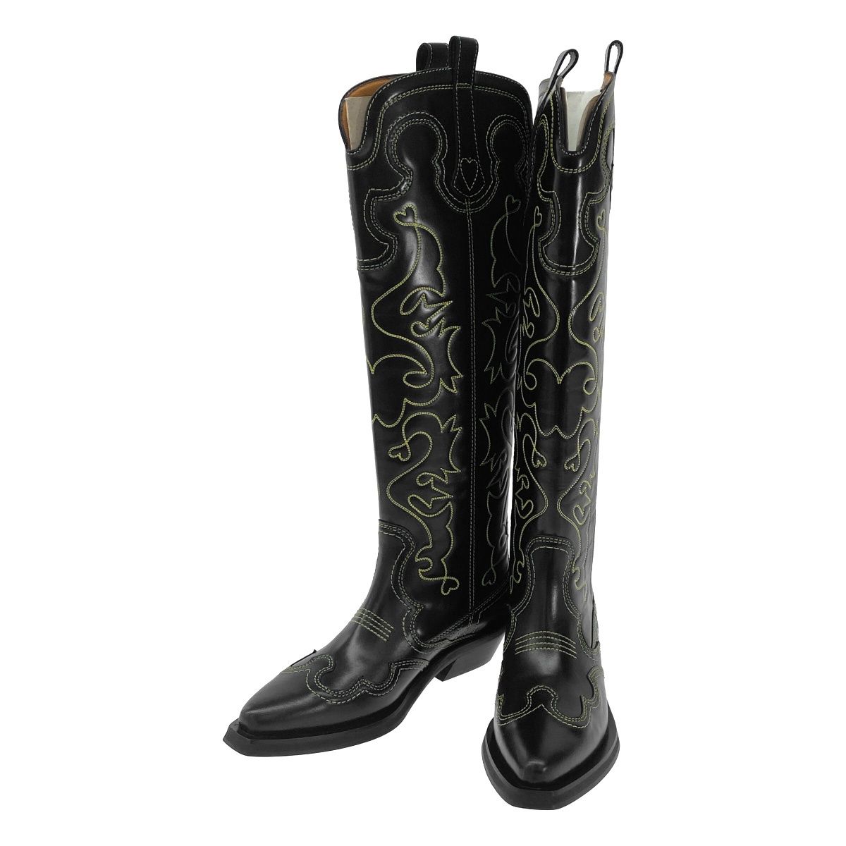 GANNI ガニー Embroidered Western Boot エンブロイダリーロング