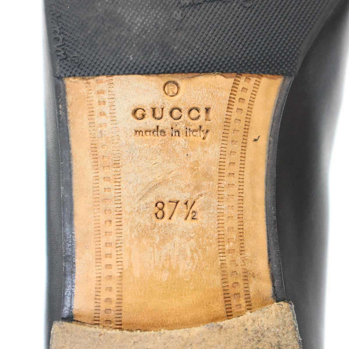 GUCCI グッチ ヨルダーン ホースビット ローファー 404069 ブラック 37 