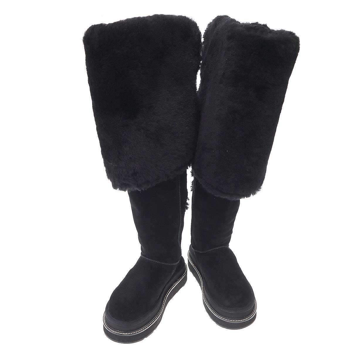 sacai×UGG サカイ アグ 25AW Thigh High Boot サイハイブーツ ブラック